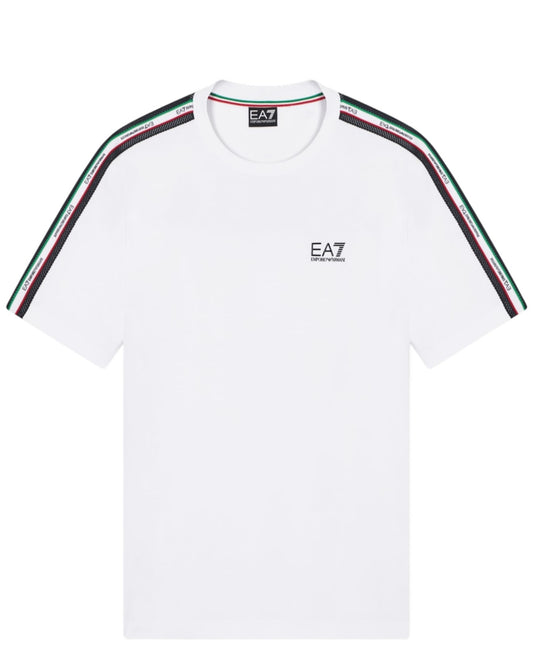 EA7 t-shirt vestibilità slim in morbito jiersy di cotone  mod. Italian Spirit