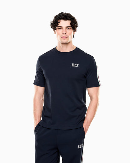 EA7 t-shirt vestibilità slim in morbito jiersy di cotone  mod. Italian Spirit