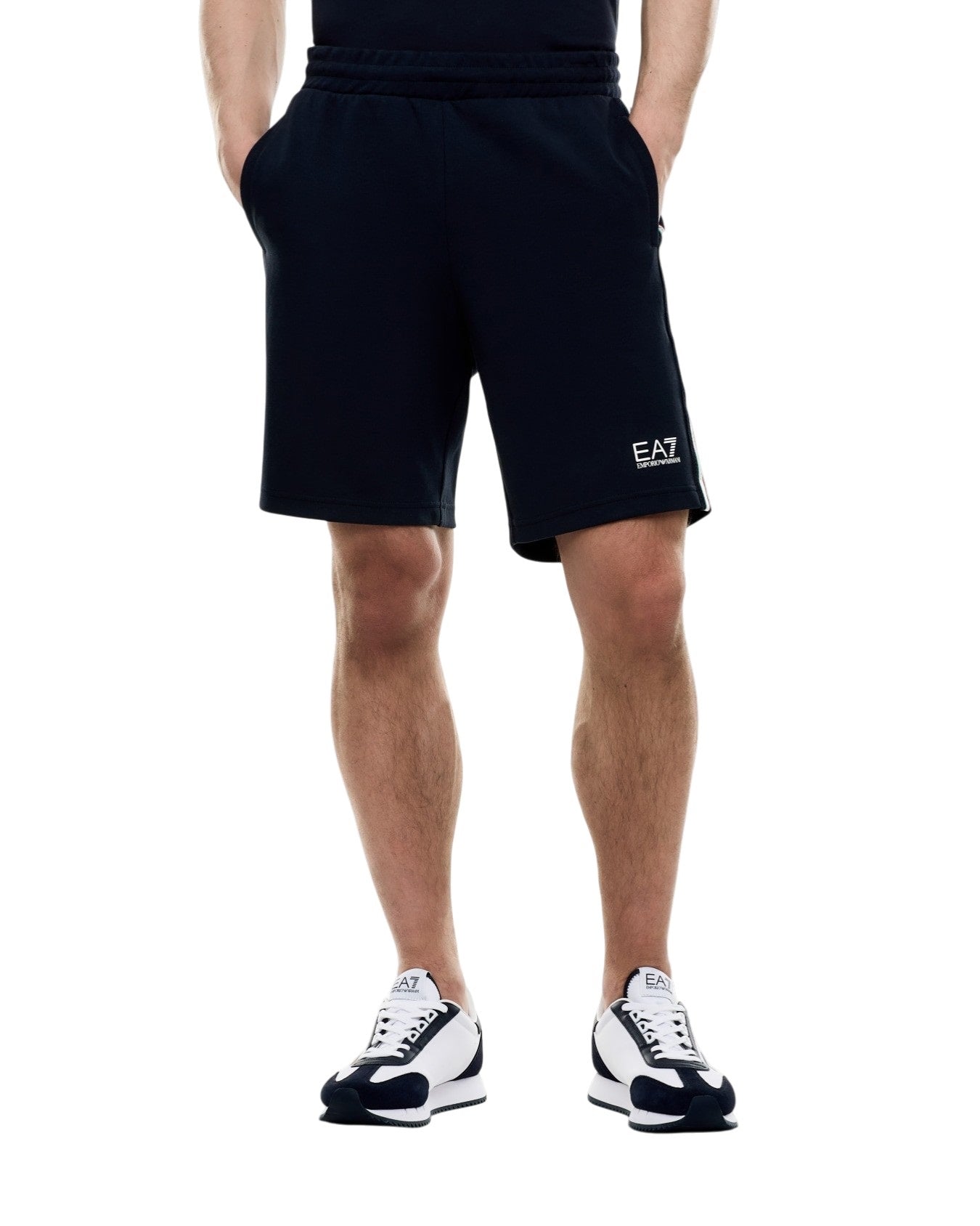 EA7 Bermuda con elastico in vita coulisse realizzati in misto cotone