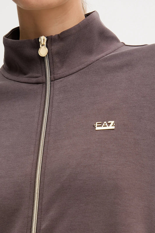 EA7 felpa zip lunga in modal