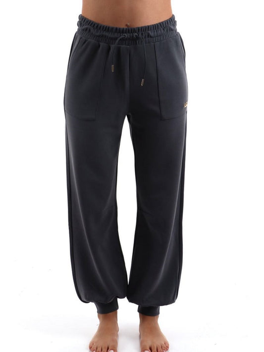 EA7 pantalone modal da donna asphalt con polsino 7W000193 AF12643