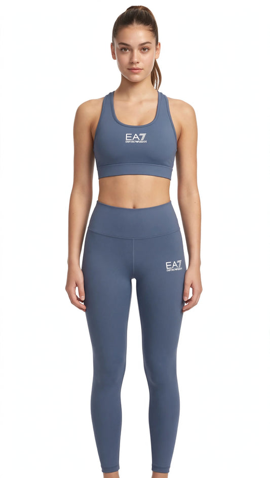 EA7 Reggiseno sportivo a sostegno medio in tessuto tecnico Vigor
