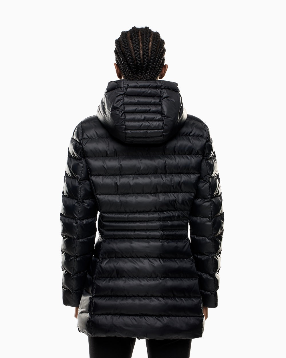 EA7 Caban con cappuccio in nylon imbottito