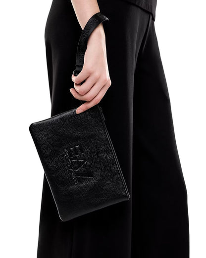 EA7  Pochette con logo a rilievo e cinturino removibile
