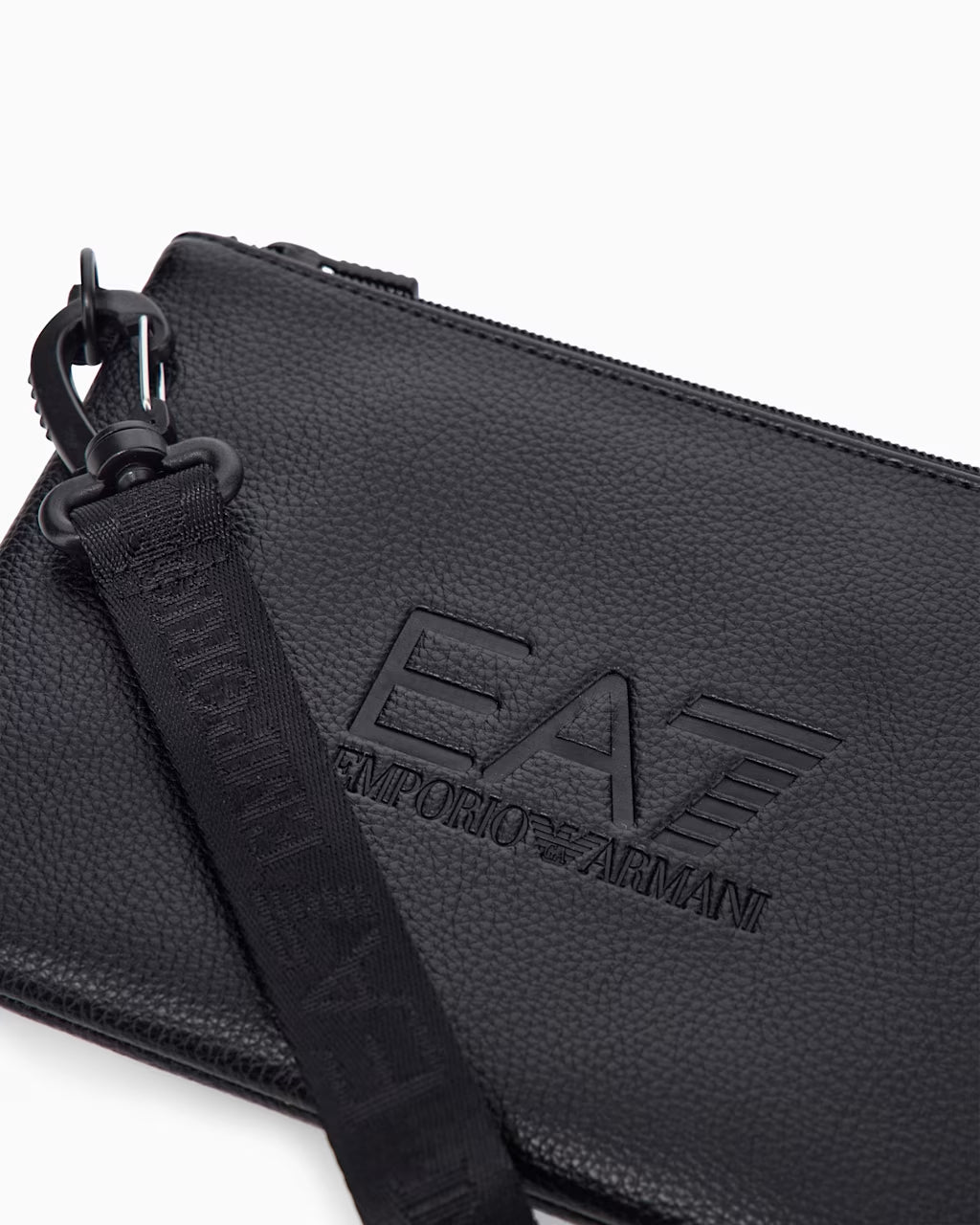 EA7  Pochette con logo a rilievo e cinturino removibile