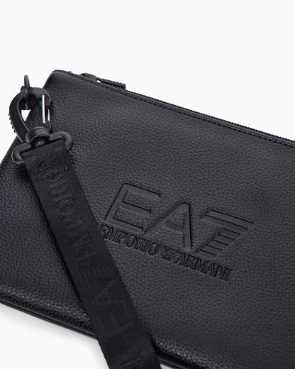 EA7  Pochette con logo a rilievo e cinturino removibile