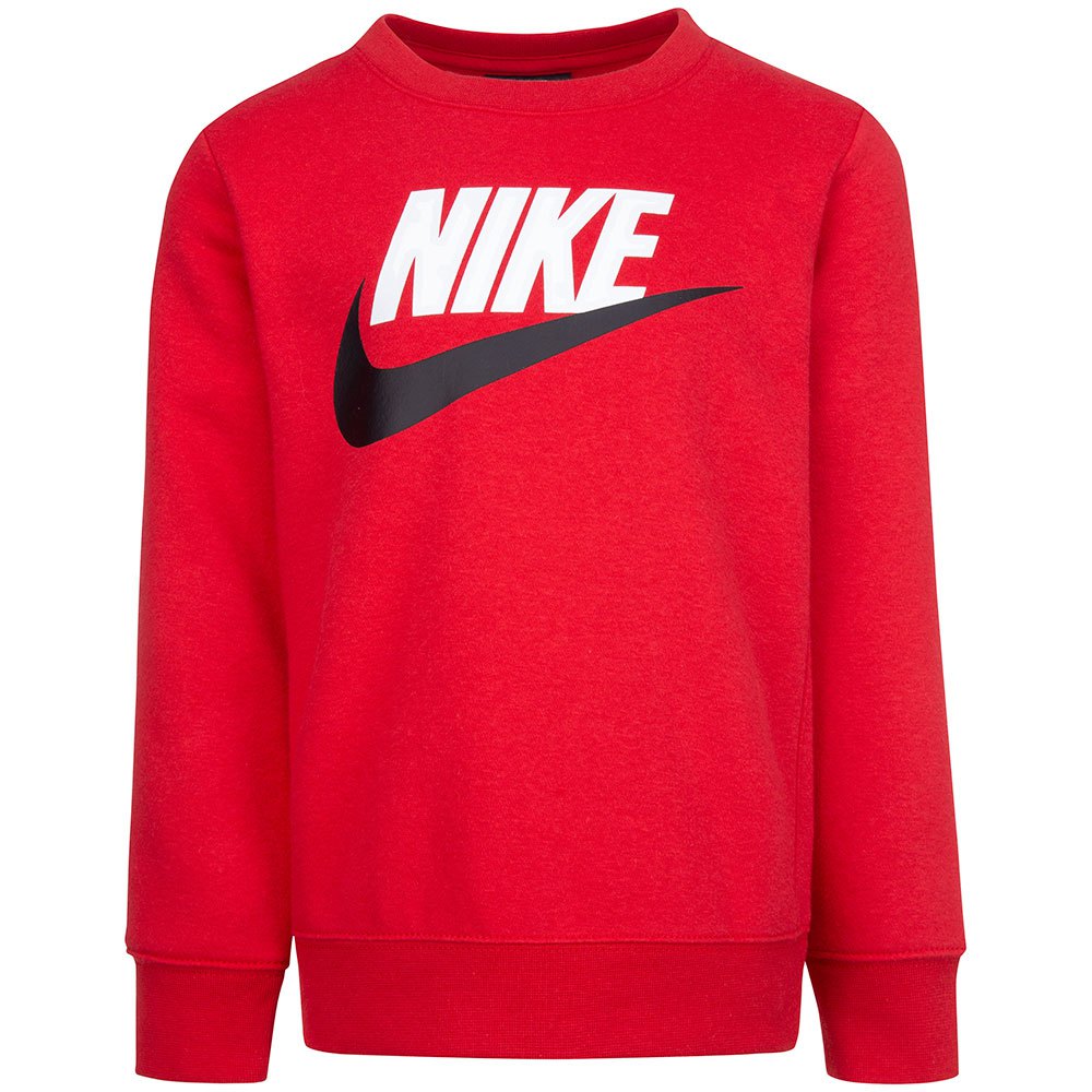 Nike felpa giro collo 3/7 anni club hbr crew carbon heather