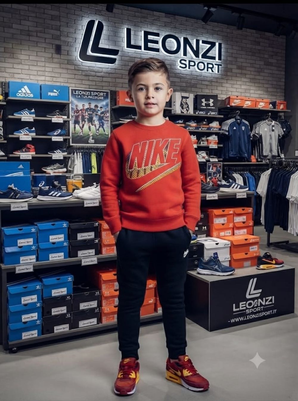 Nike felpa giro collo baby active yoy fit