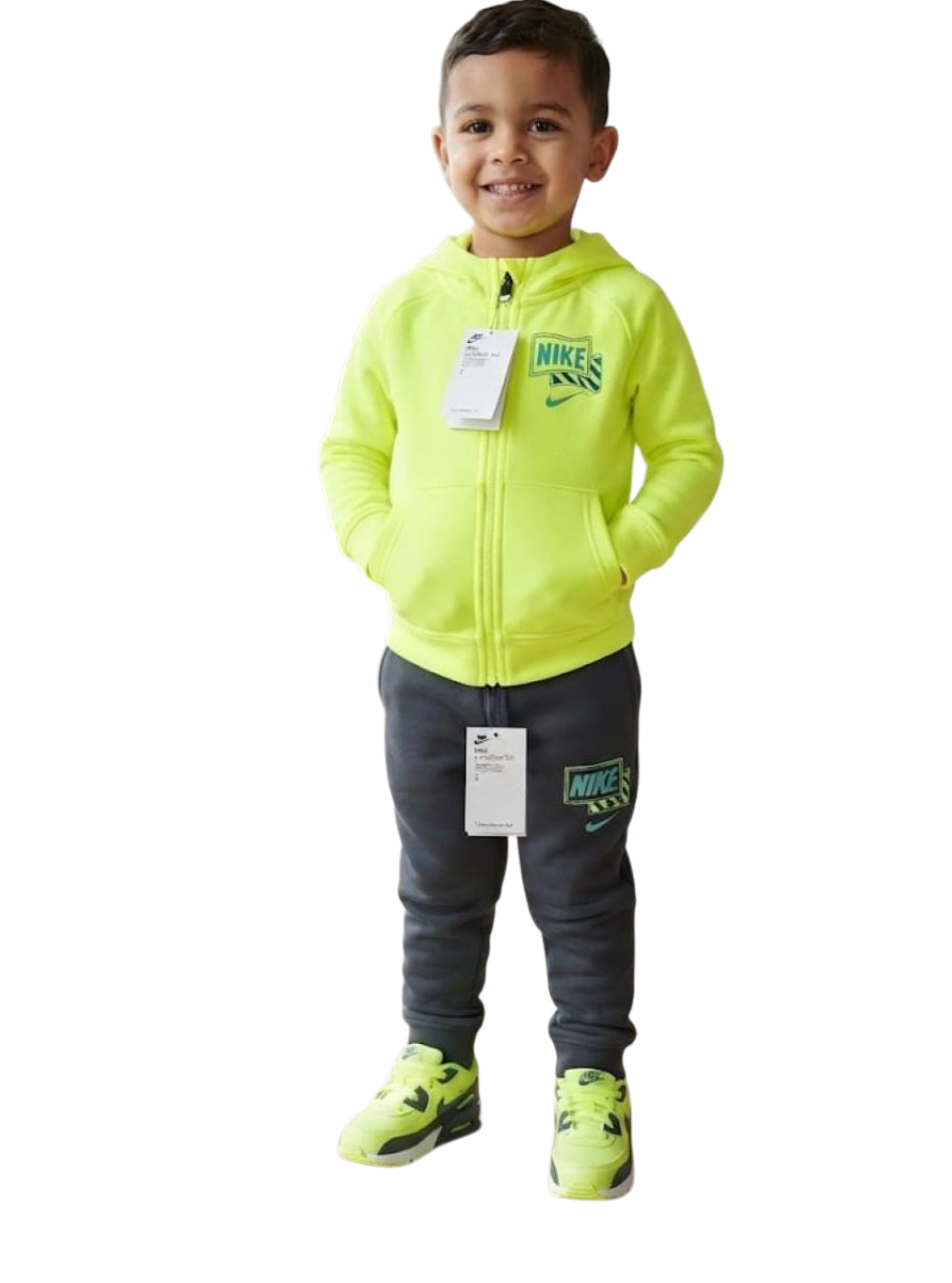 Nike tuta zip lunga cappuccio club fleece set