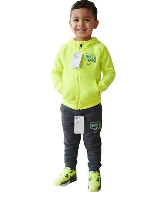 Nike tuta zip lunga cappuccio club fleece set