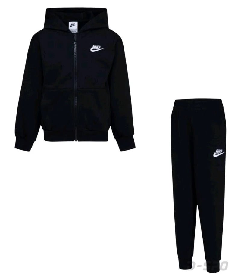 Nike tuta zip lunga cappuccio 2/7 anni club fleece set