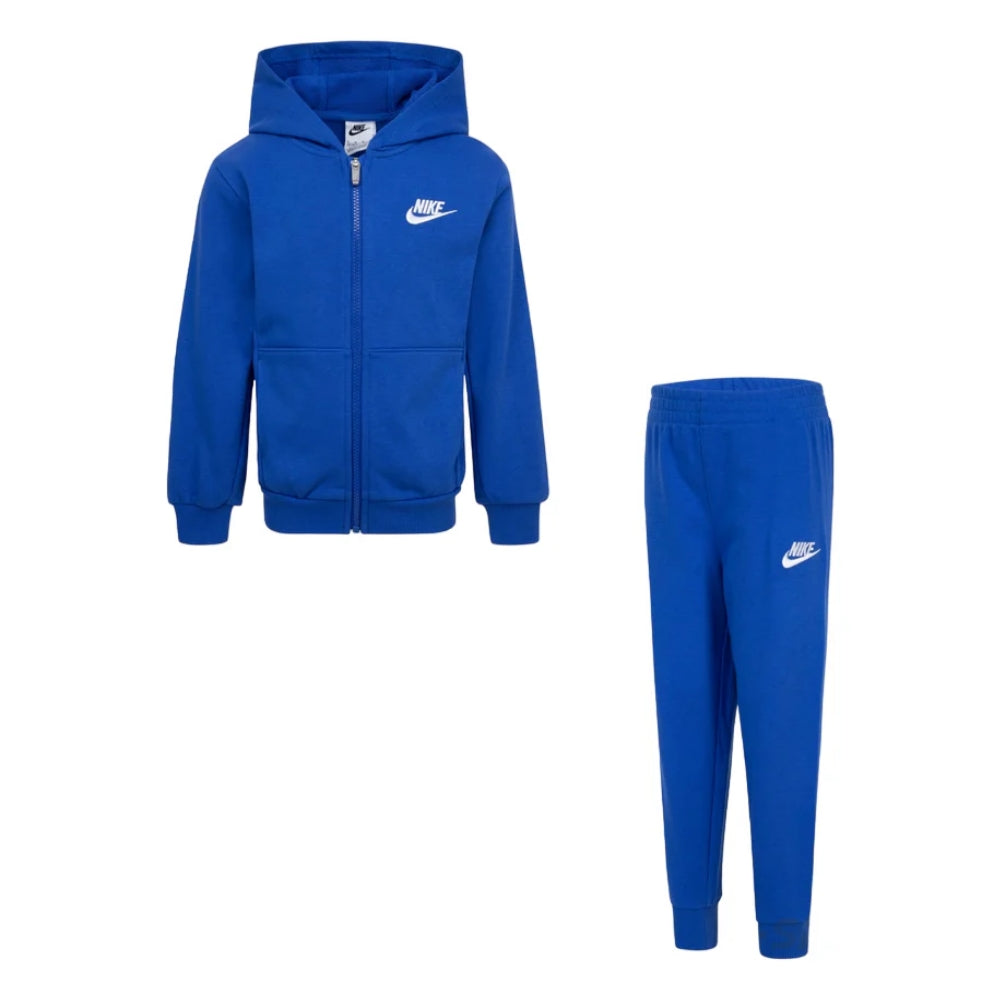 Nike tuta zip lunga cappuccio 2/7 anni club fleece set