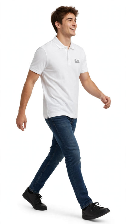 EA7 polo uomo in jesy di cotone