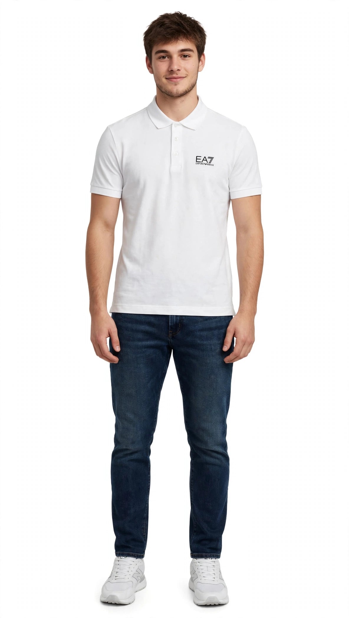 EA7 polo uomo in jesy di cotone