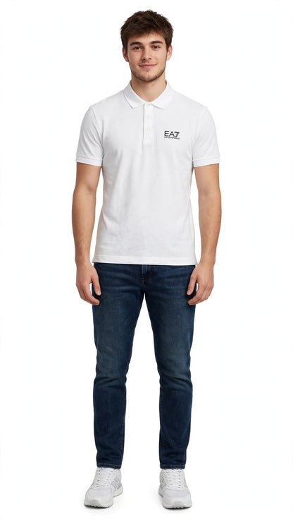 EA7 polo uomo in jesy di cotone