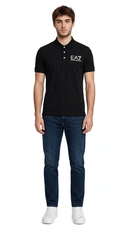 EA7 polo uomo in jesy di cotone