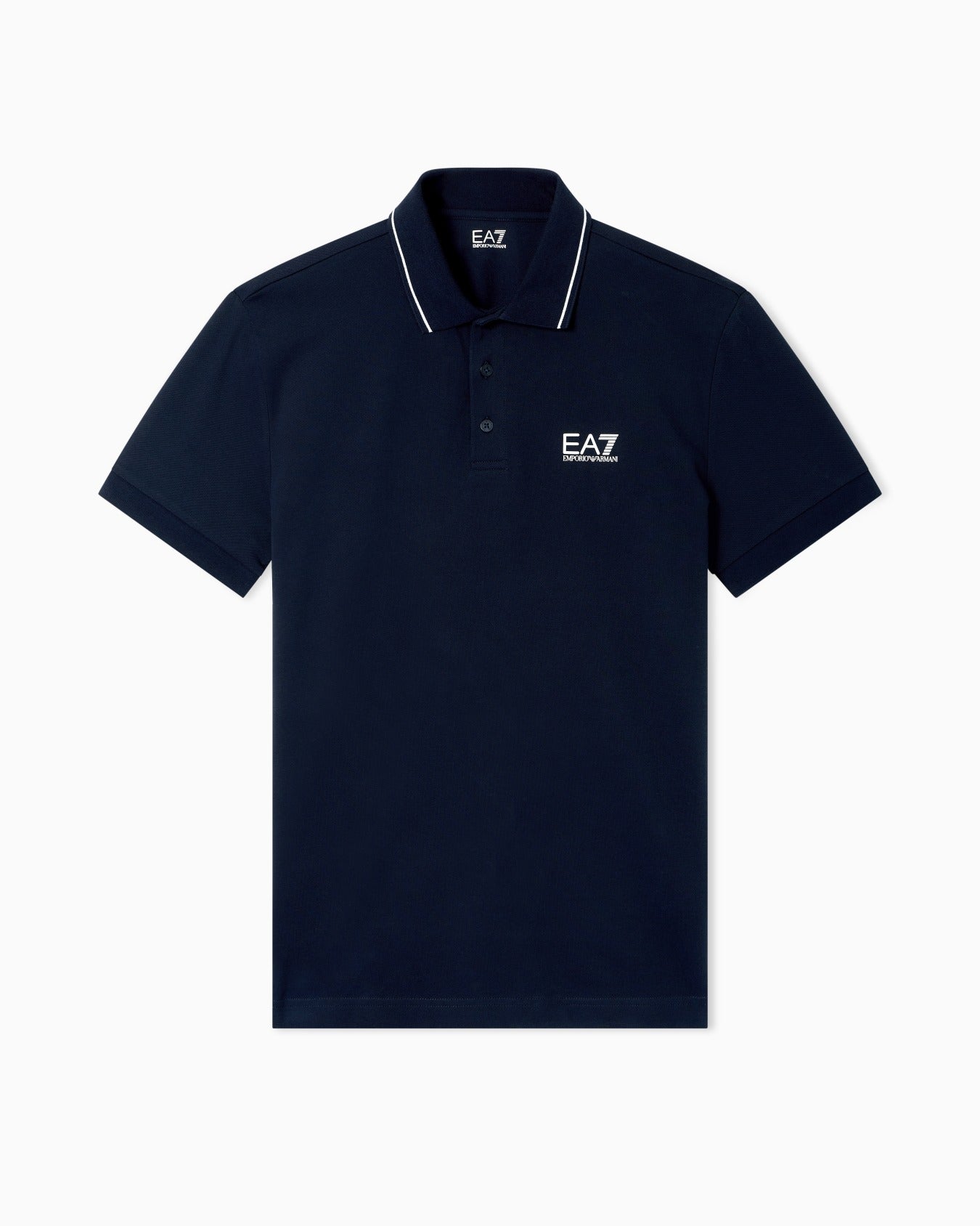 EA7 Polo piquet in cotone stretch a maniche corte Core Identity