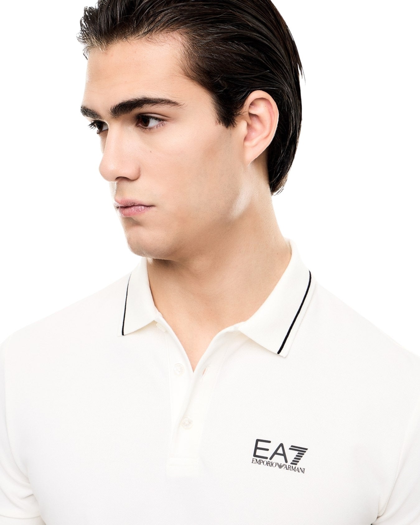 EA7 Polo piquet in cotone stretch a maniche corte Core Identity