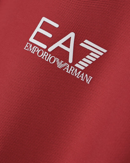 EA7 Polo piquet in cotone stretch a maniche corte Core Identity