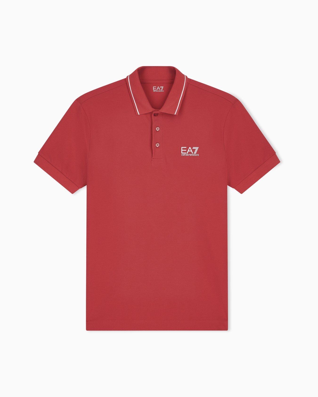 EA7 Polo piquet in cotone stretch a maniche corte Core Identity