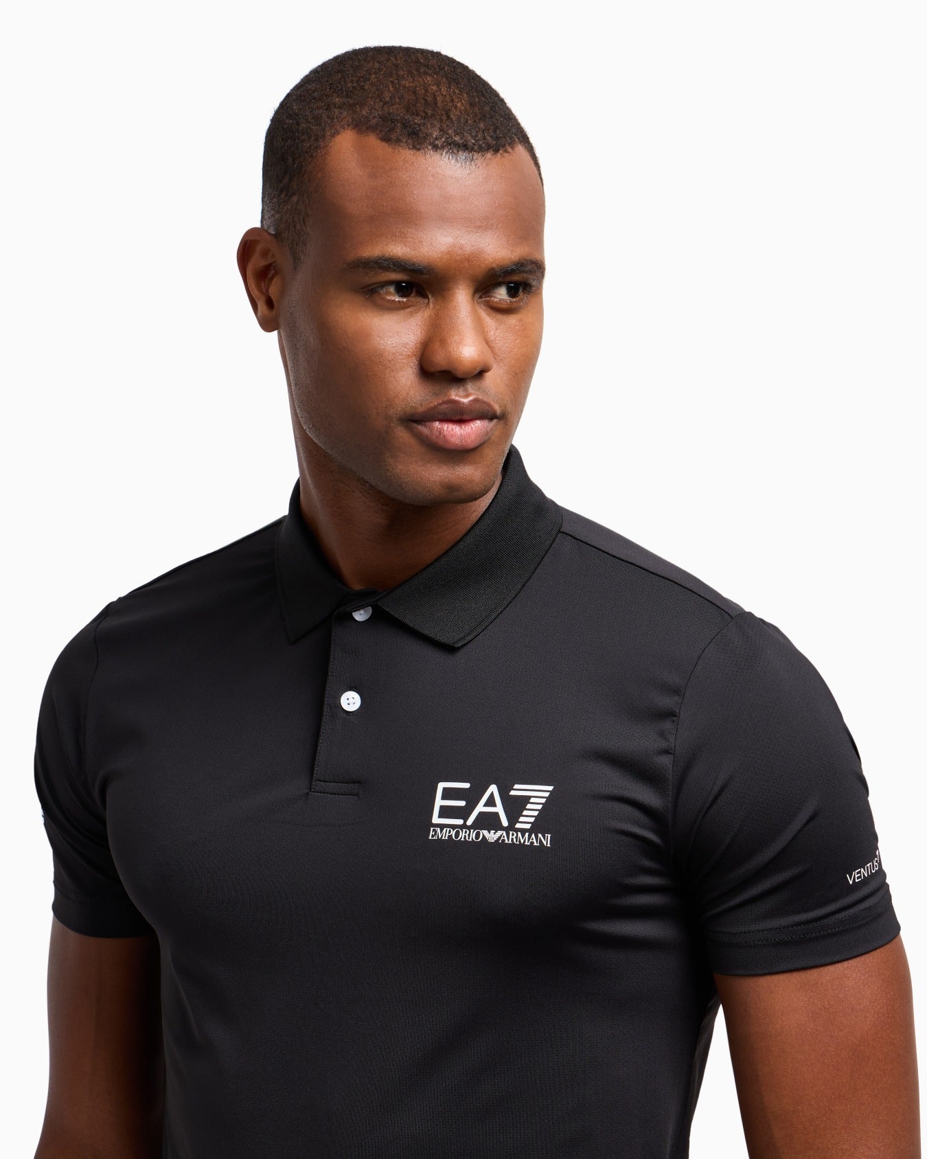 EA7 Polo a maniche corte dal design essenziale