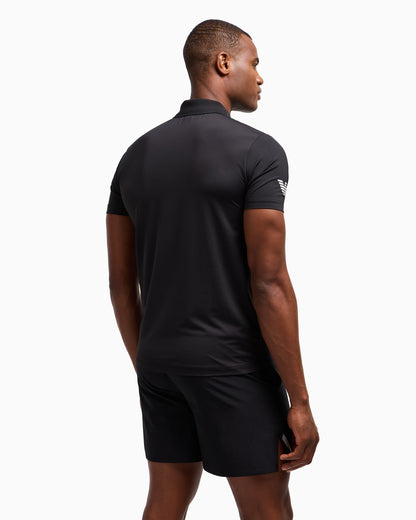 EA7 Polo a maniche corte dal design essenziale