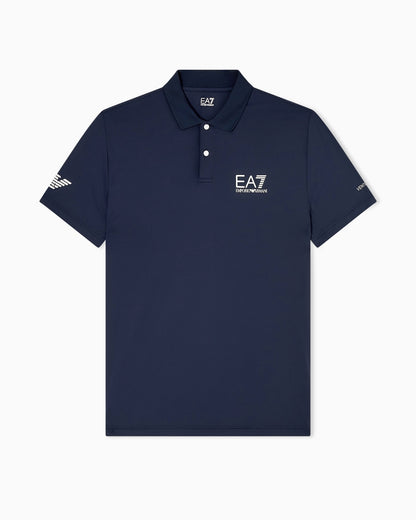 EA7 Polo a maniche corte dal design essenziale