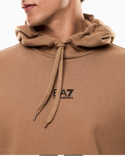 EA7 Felpa con cappuccio Core Identity in misto cotone