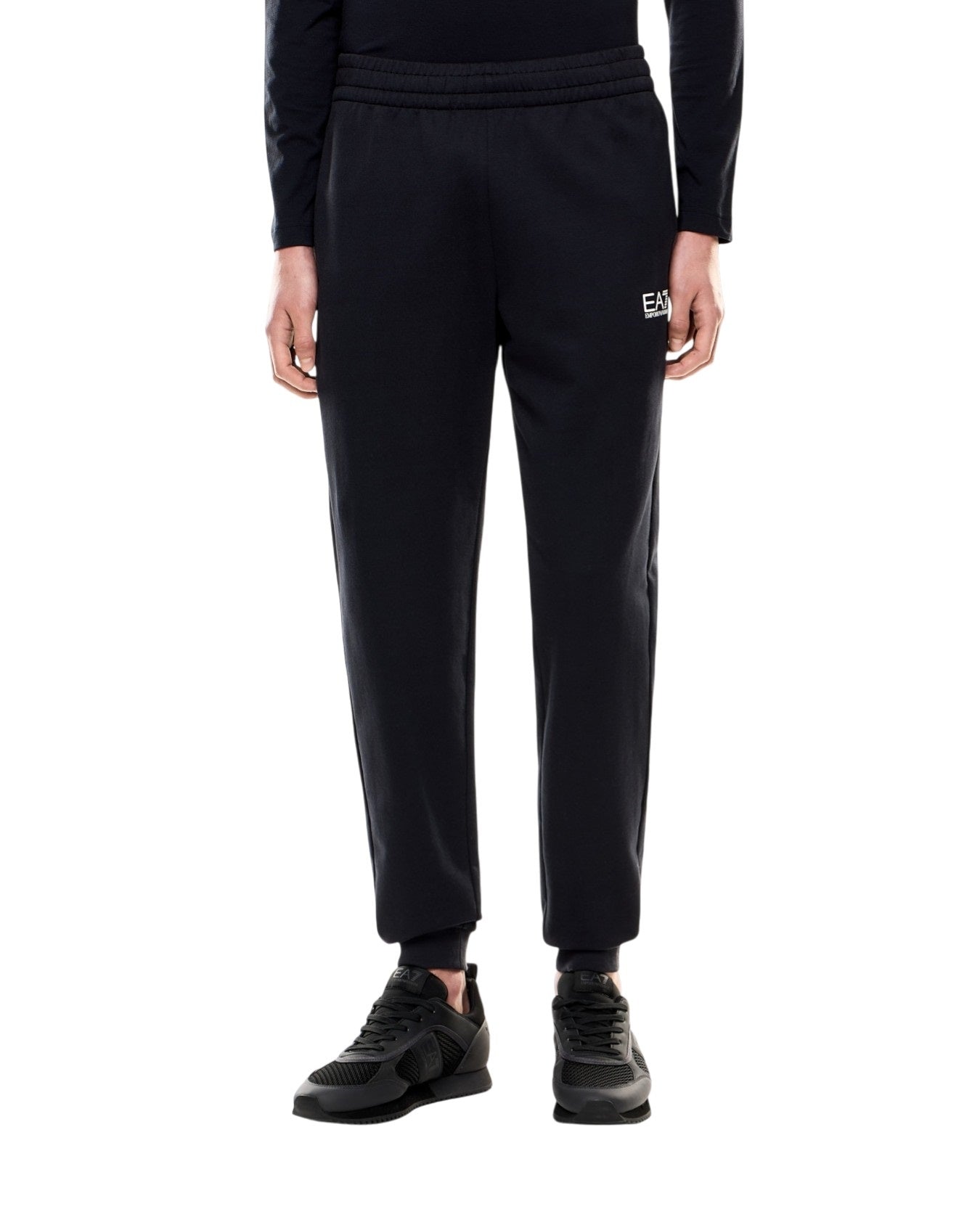 EA7 pantalone felpa leggera con polsino