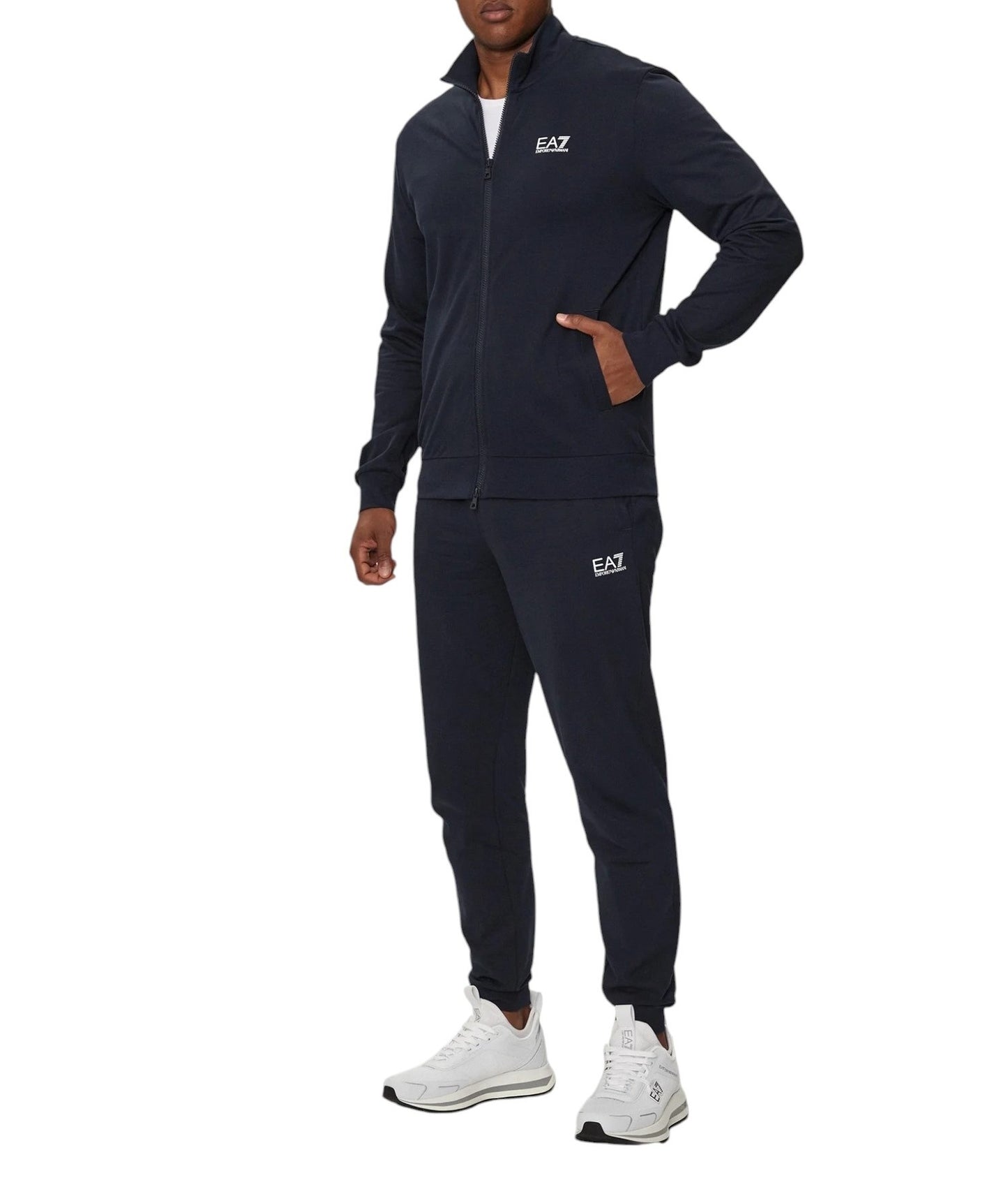 EA7 Tuta da jogging Blu scuro Vestibilità regolare