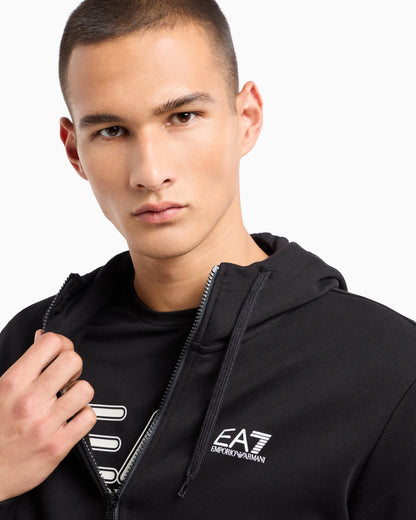 EA7 Tuta con cappuccio Core Identity in misto cotone