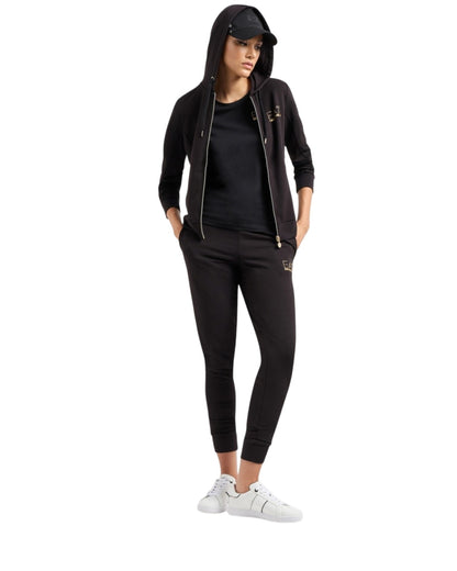EA7 T-shirt girocollo Evolution in misto cotone e modal stretch