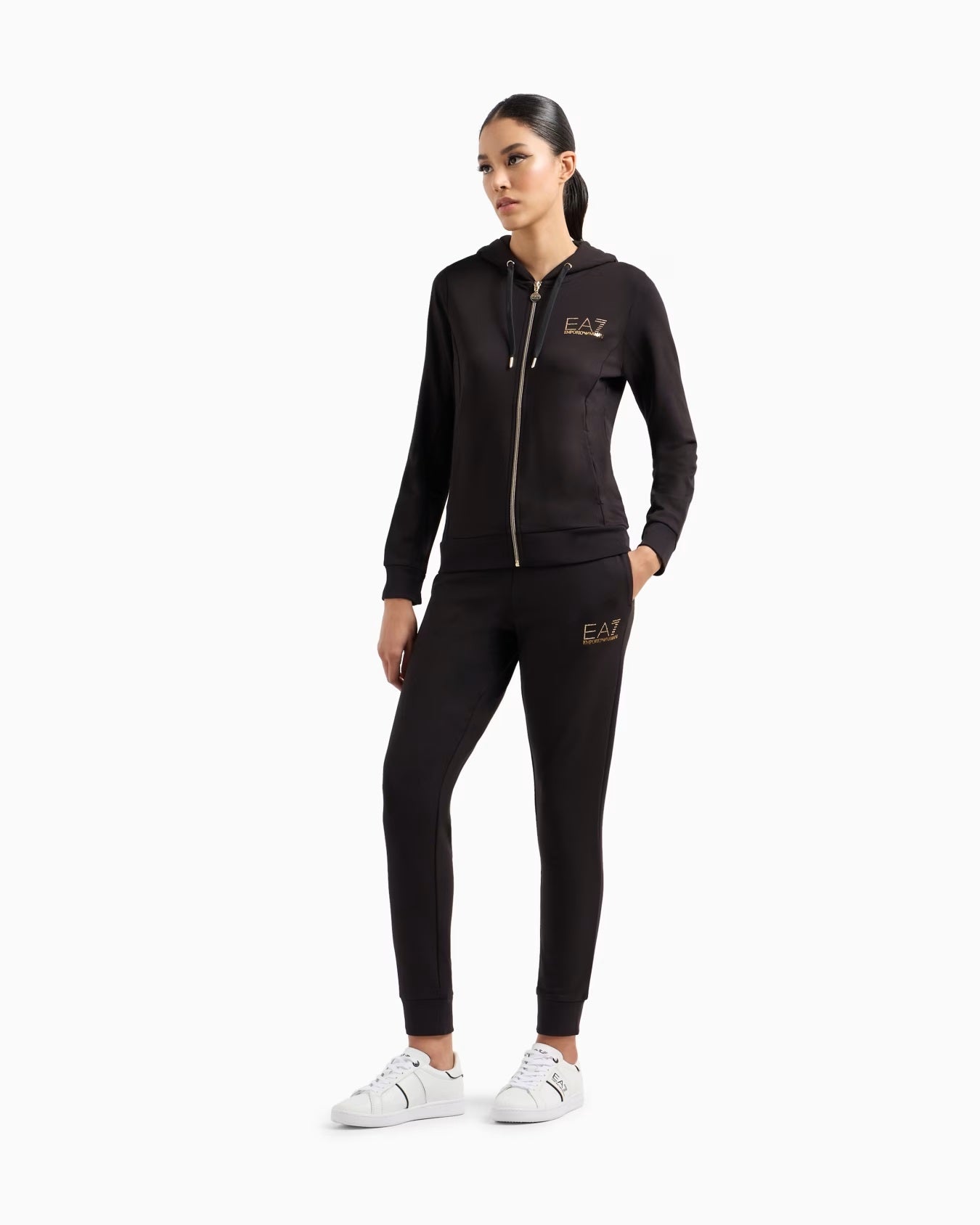 EA7 Tuta Evolution in jersey di misto viscosa stretch