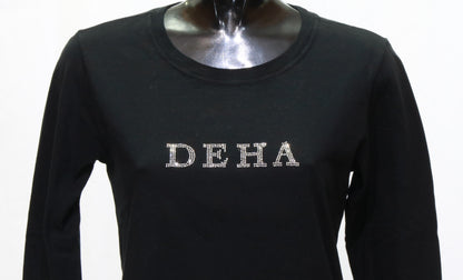 T-shirt manica lunga con scritta Deha