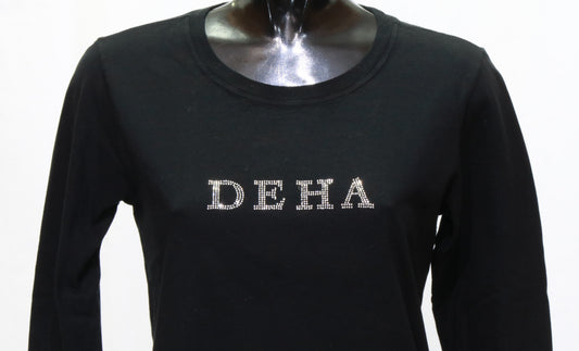 T-shirt manica lunga con scritta Deha