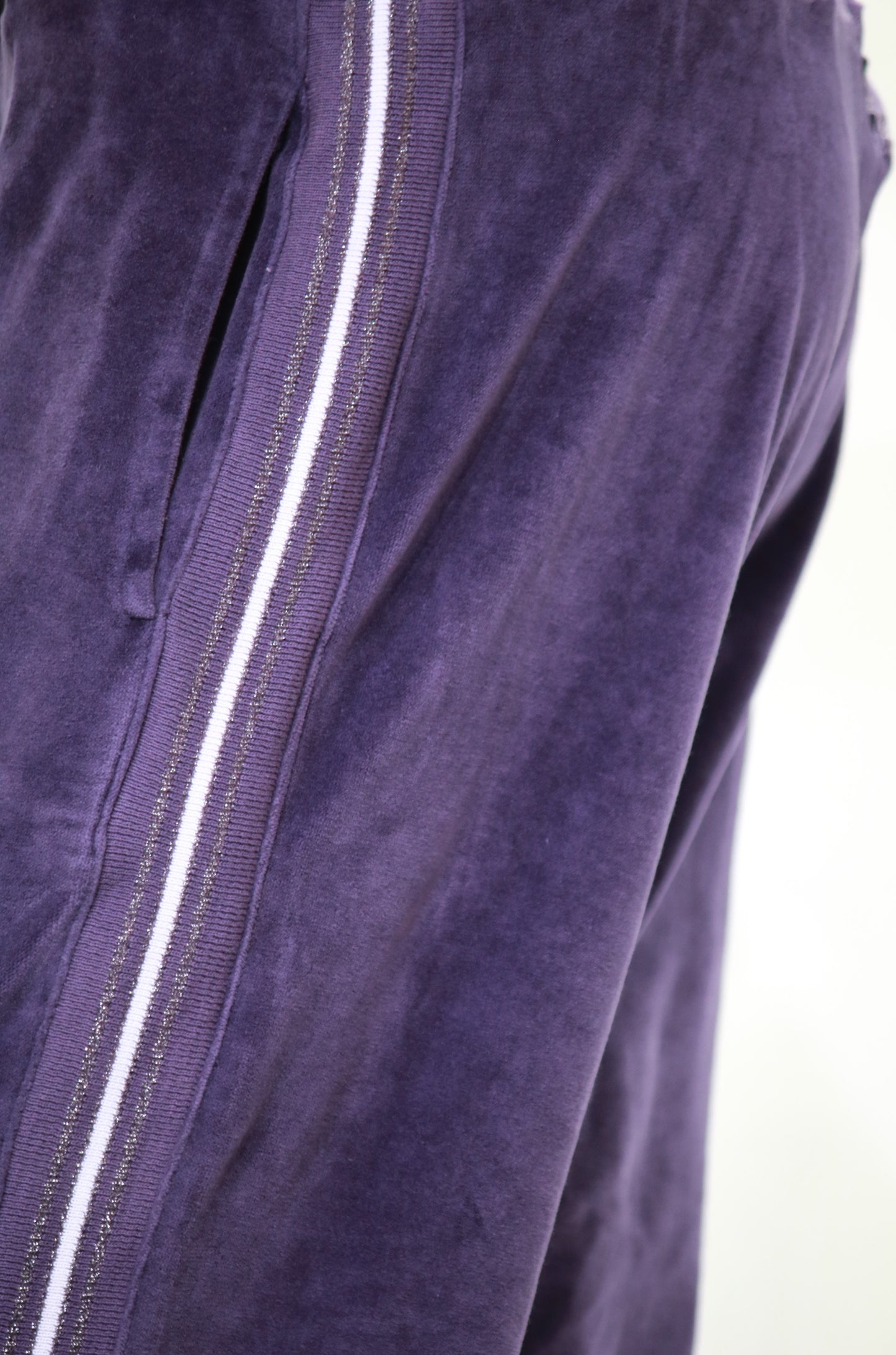 Pantalone ciniglia con fascia in vita e molla infondo Deha