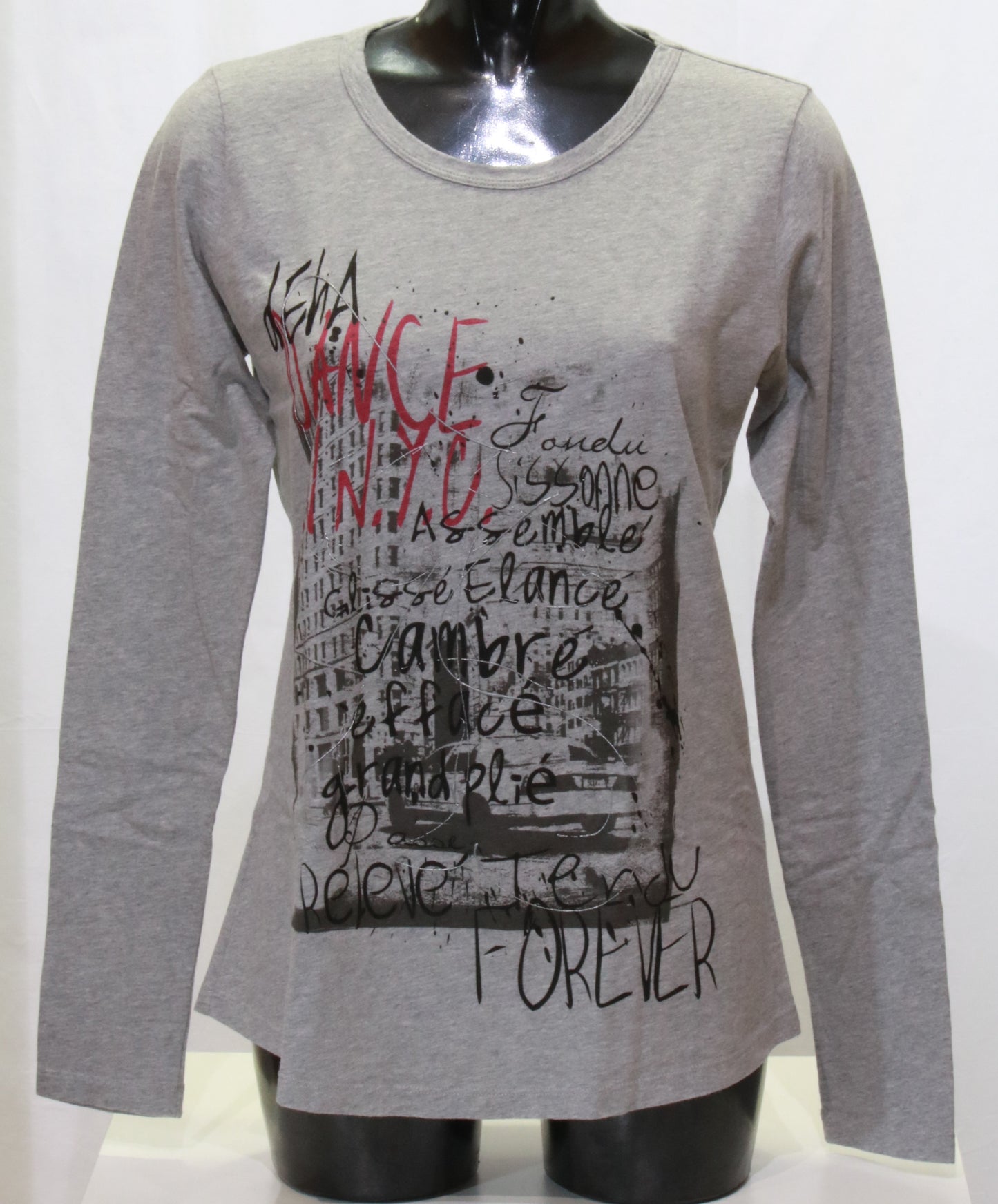 T-shirt manica lunga con stampa Deha