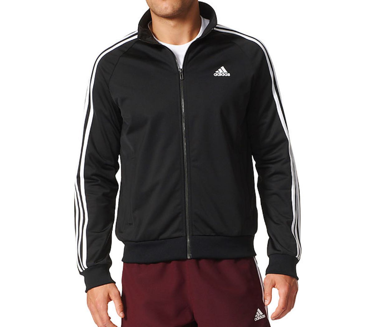 adidas  felpa zip lunga acetato mod ess 3s ttop tri