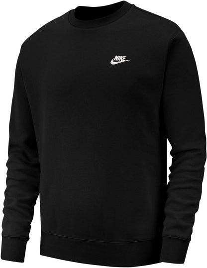 Nike felpa giro collo felpata u club fleece