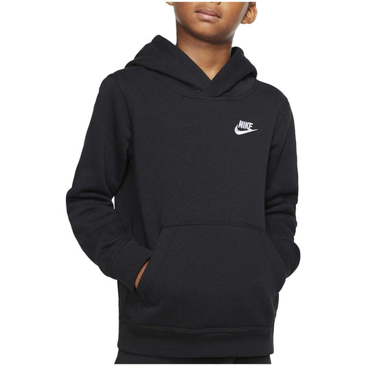 Nike felpa cappuccio b nsw hoodie logo piccolo