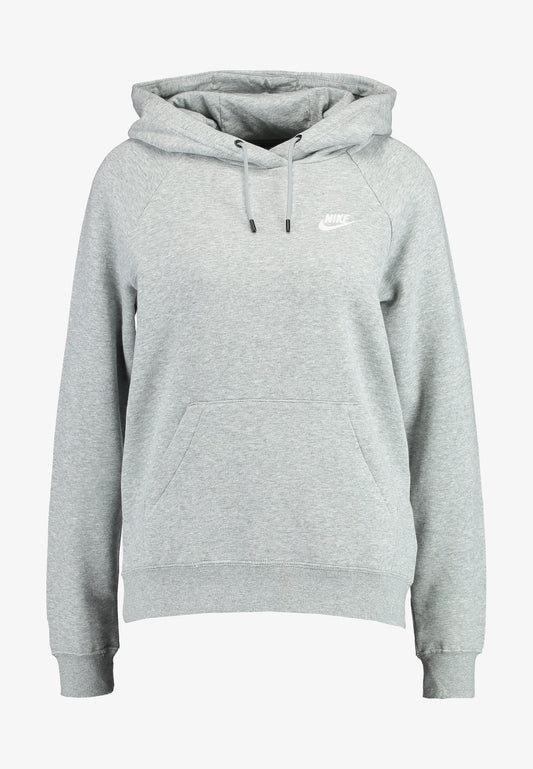 Nike felpa cappuccio w nsw essntl hoodie po flc dk grey