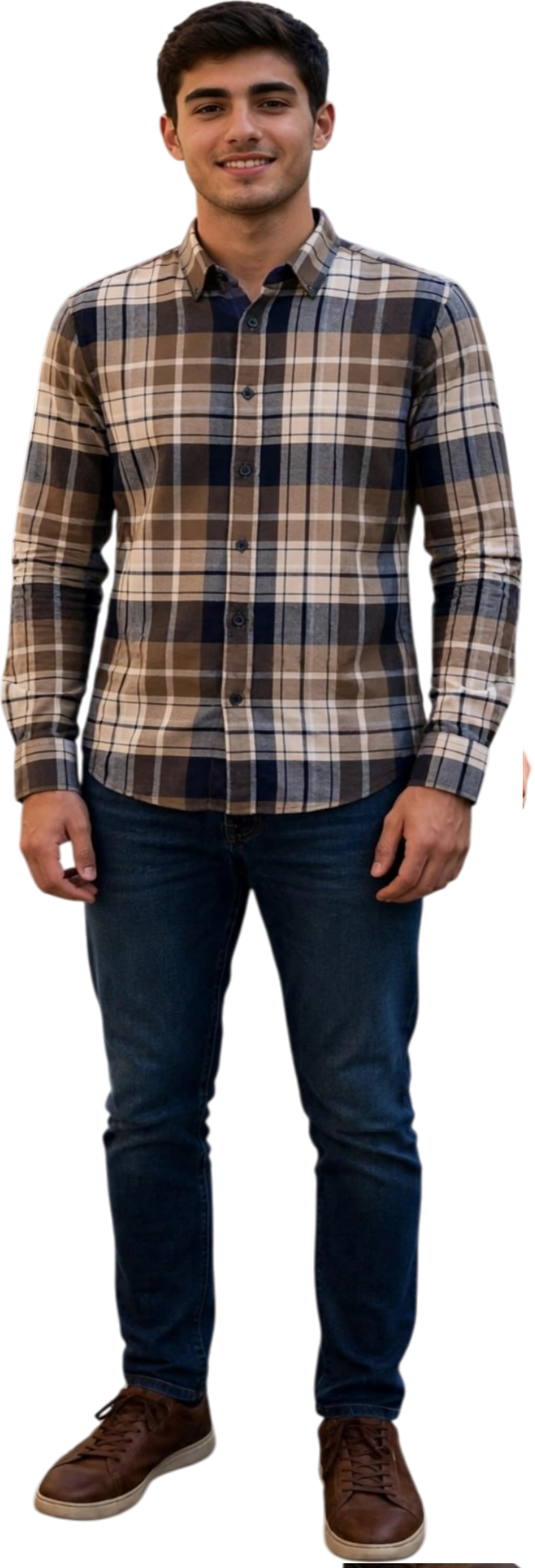 Yes-Zee camicia tipo fllanella da uomo