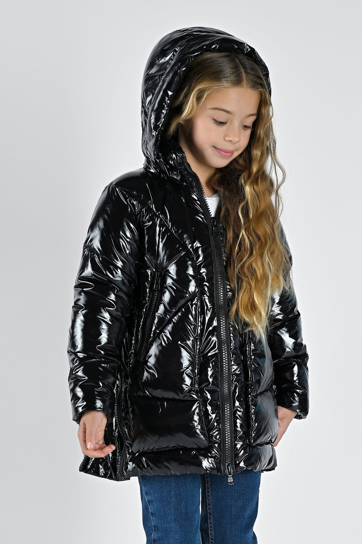 Canadian giaccone b.na  mod eugenie con zip laterali