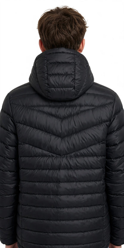 Nike piumino w nsw wr lt wt dwn jkt black/black/white