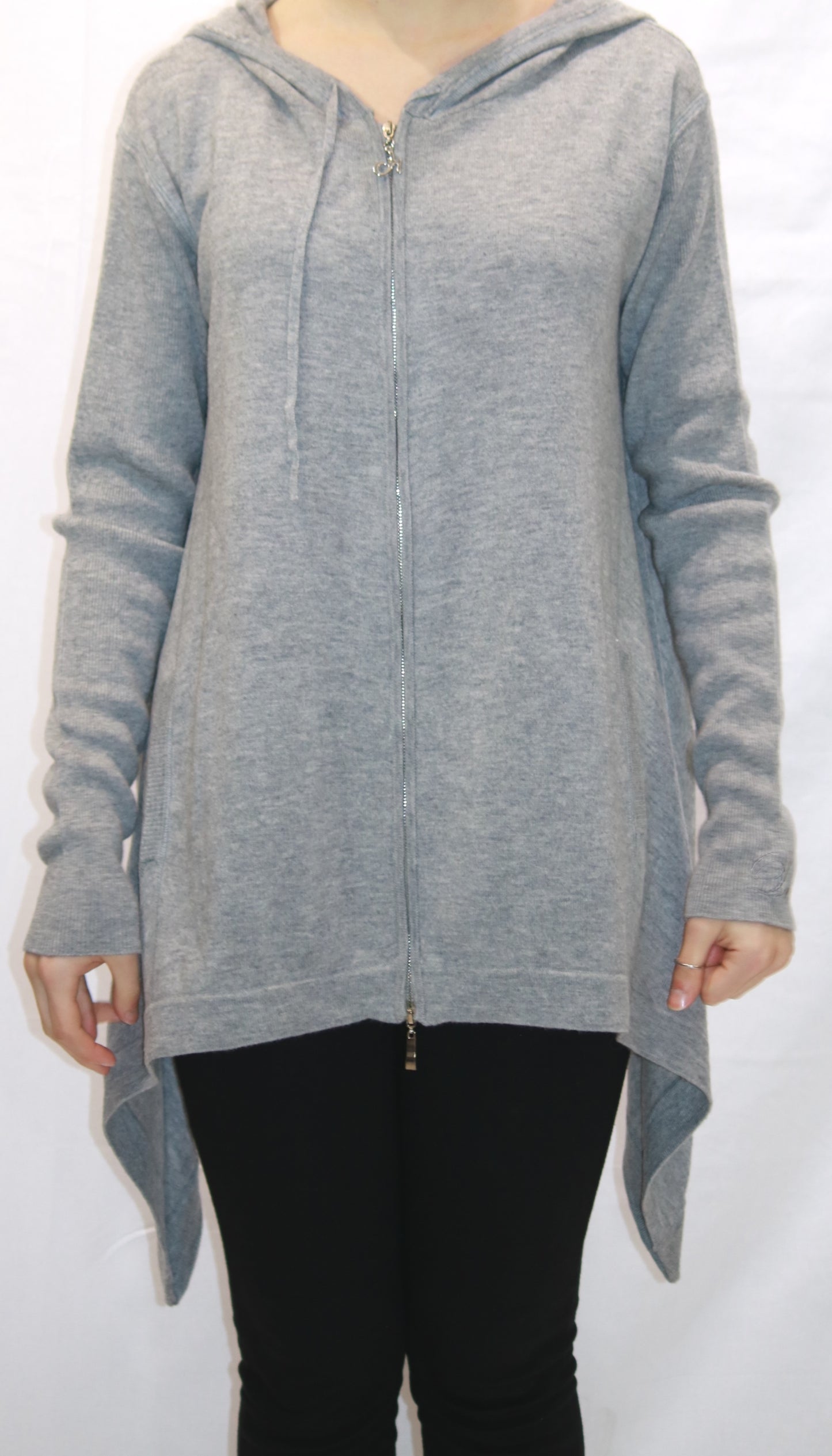 Maglia max con lampo e cappuccio