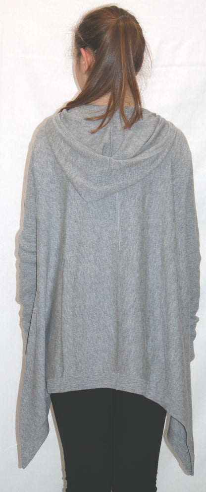 Maglia max con lampo e cappuccio