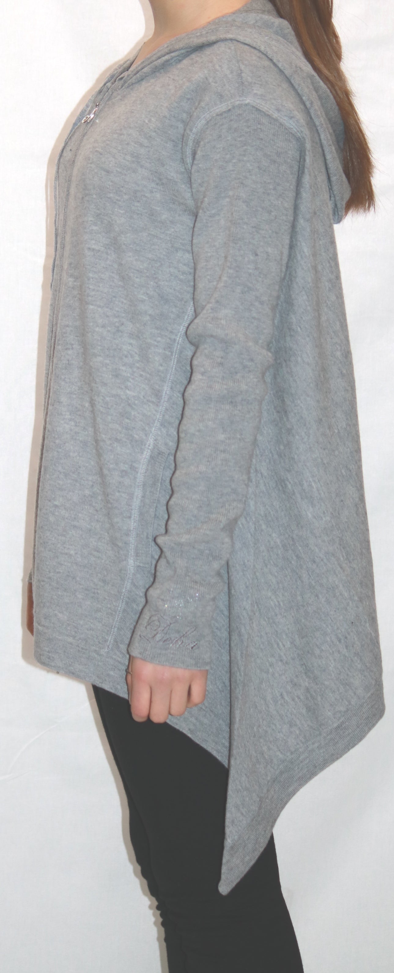 Maglia max con lampo e cappuccio