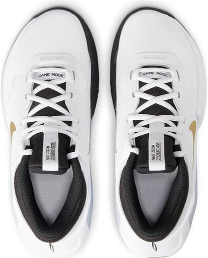 Nike Kids Air Zoom Crossover (Big Kid) Bianco/Oro metallizzato/Nero