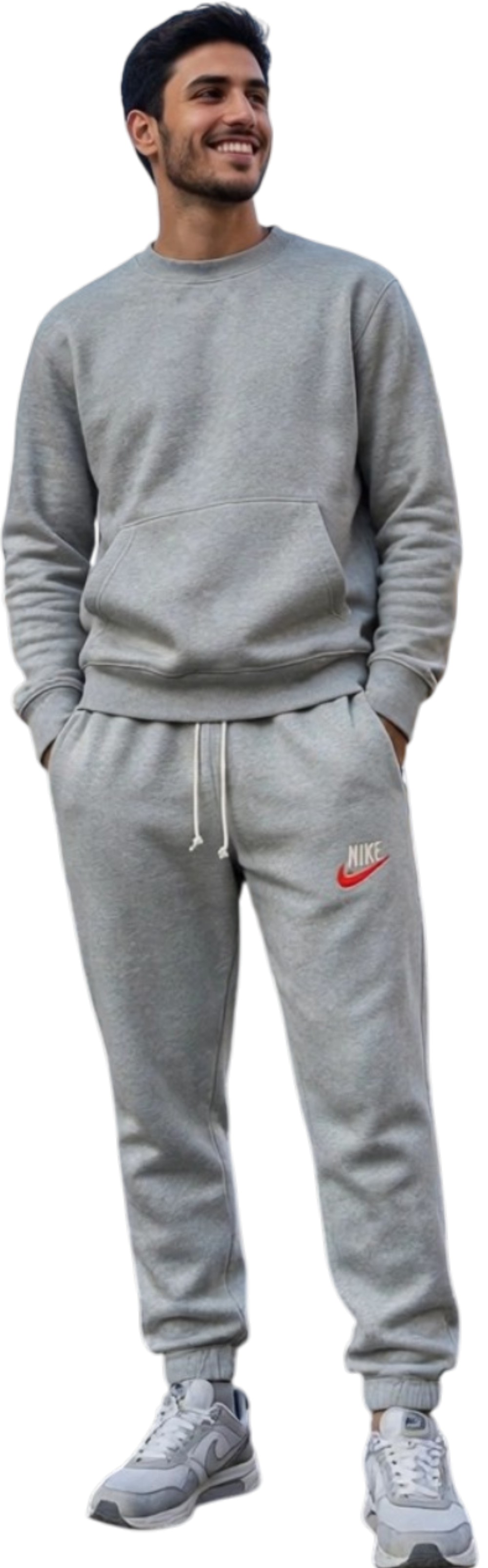 Nike pantalone felpa uomo con polsino e zip