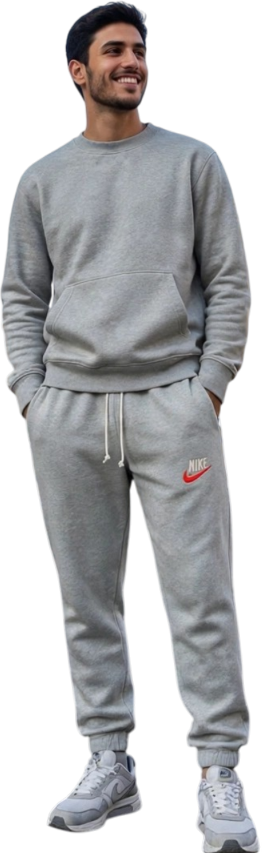 Nike pantalone felpa uomo con polsino e zip